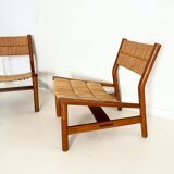 Paire de fauteuils week-end par Pierre Gautier Dalaye 1955