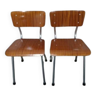 2 School Children's Chairs Vintage Pagholz