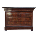 Commode Louis Philippe acajou et marbre