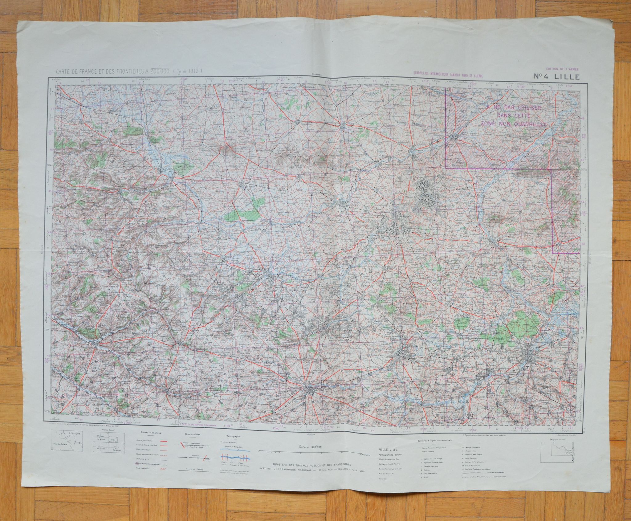 Carte n°4 Lille édition de l'armée