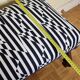 Vintage reupholstered solid wood footboard bench, kirkbydesign publisher fabric, 88 cm
