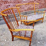 Bench and its 2 Baumann armchairs