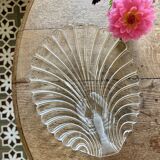 Vintage thick glass dish with lobster decorations