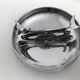 Structured glass sugar and chrome metal lid with built-in pliers