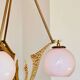 Lustre 3 feux Art Déco, rénové