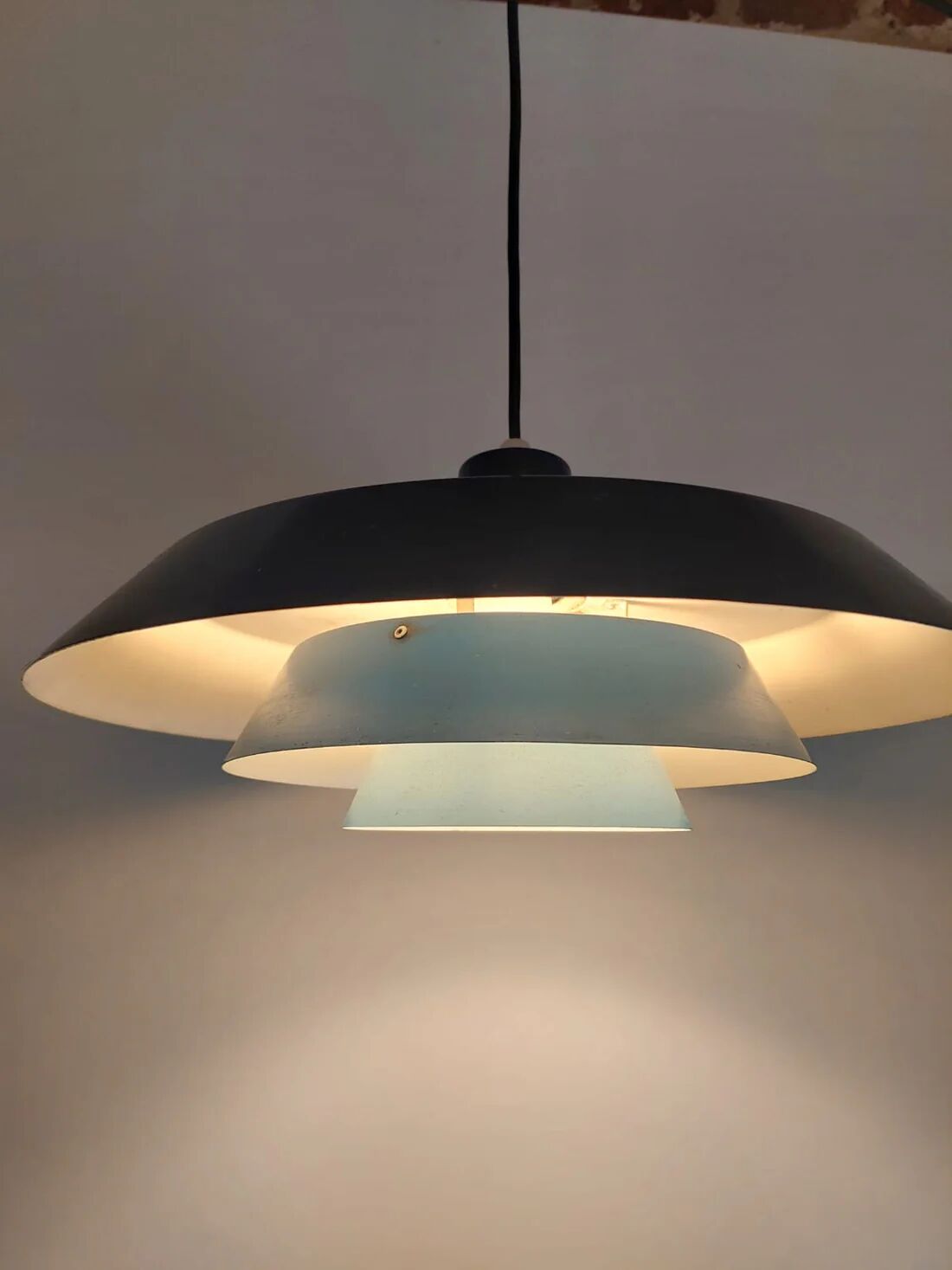 Troika in blue metal, Bent Karlby for Lyfa, Denmark 1960