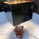 Table Lamp • Cube • Fractal Resin • Polished Steel • Chrome • 1970