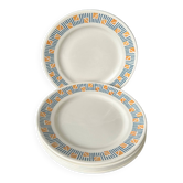 6 assiettes plates Dolly Faïencerie Nouvelle