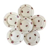 Set of 6 plates Moulin des Loups Hamage years 20-30