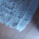 White pure wool long pile rug, vintage