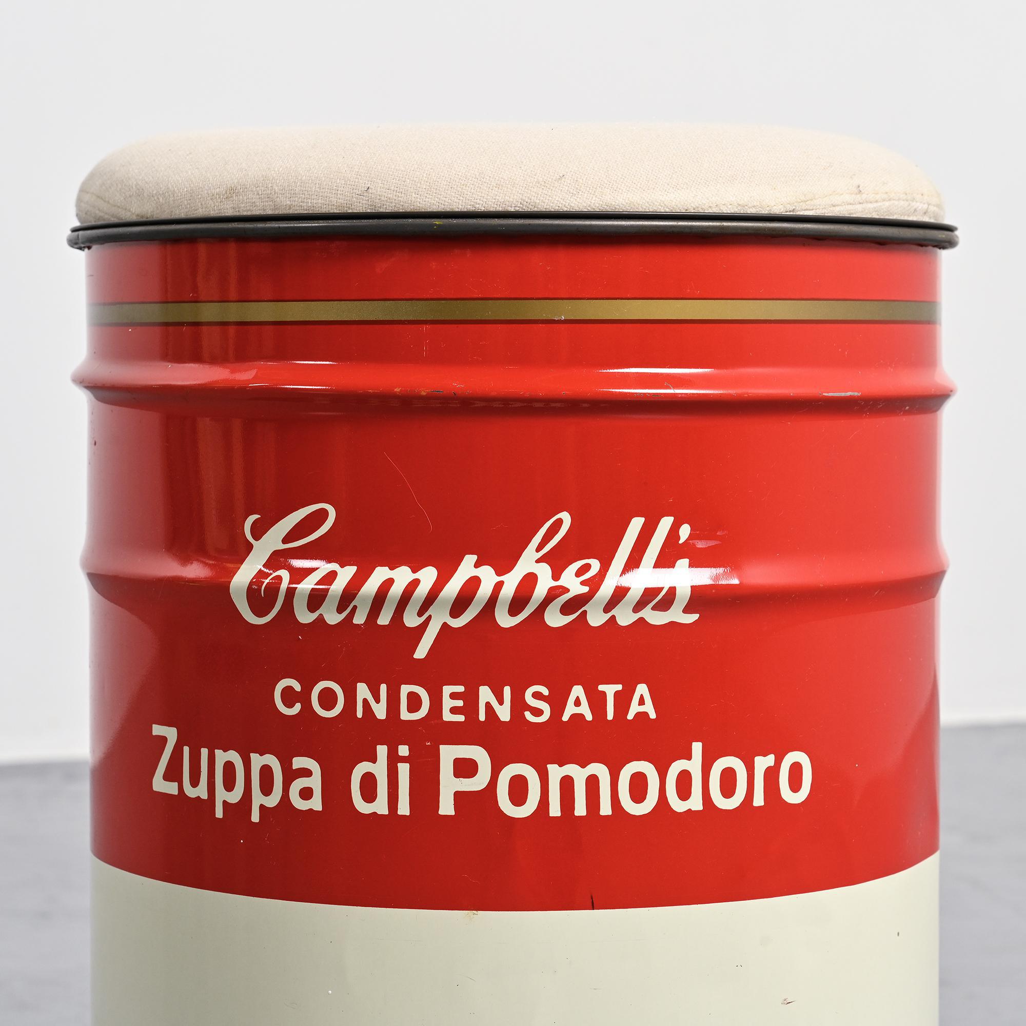Tabouret « Campbell's Soup Can » par Dino Gavina, Ultramobile Simon, 1971
