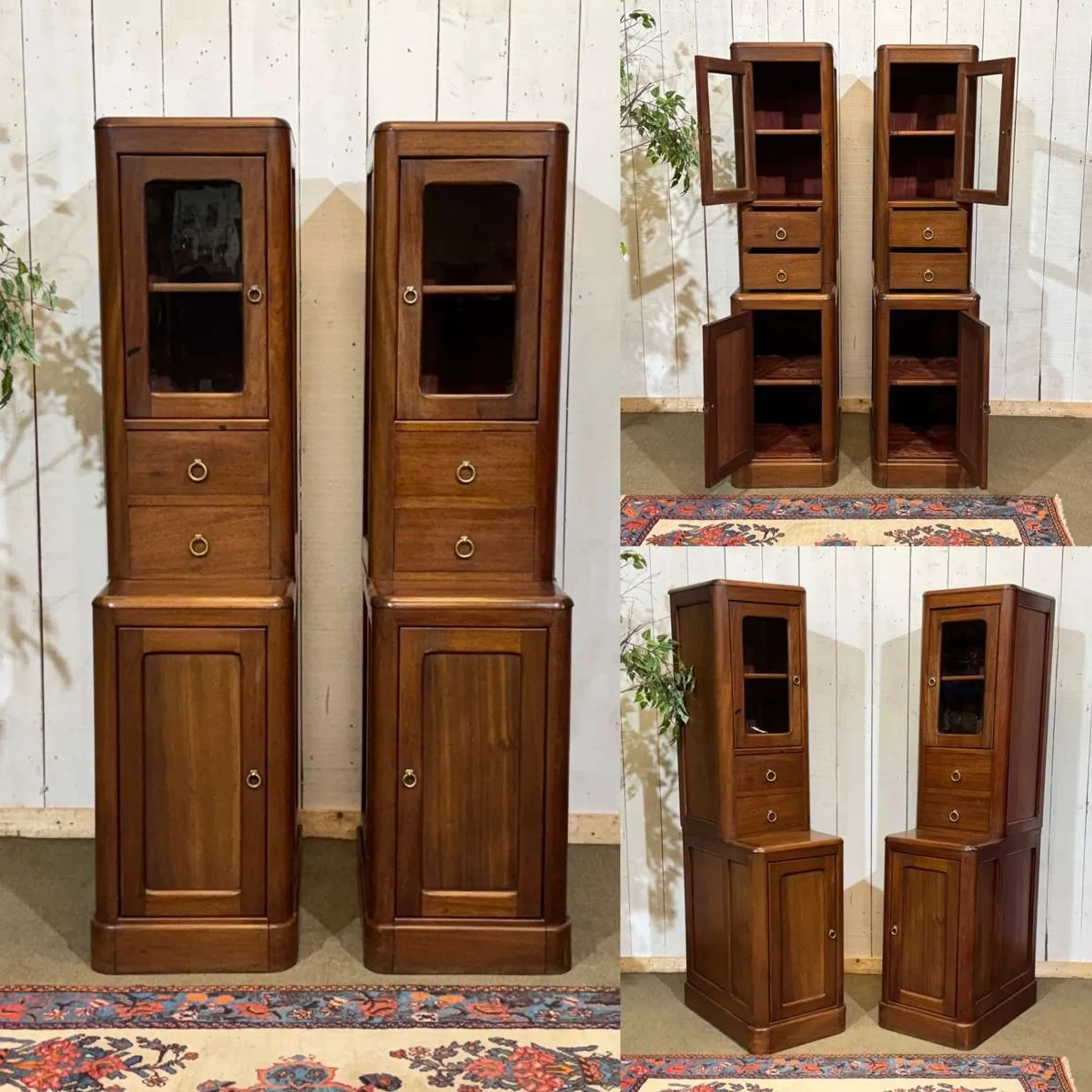 Pair of mahogany cabinets from the early 20th century.