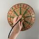 Vintage suspension in electrified braided wicker to nine