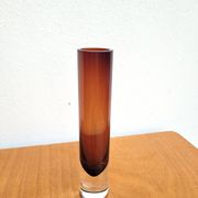 Vase soliflore couleur bronze, style 1970