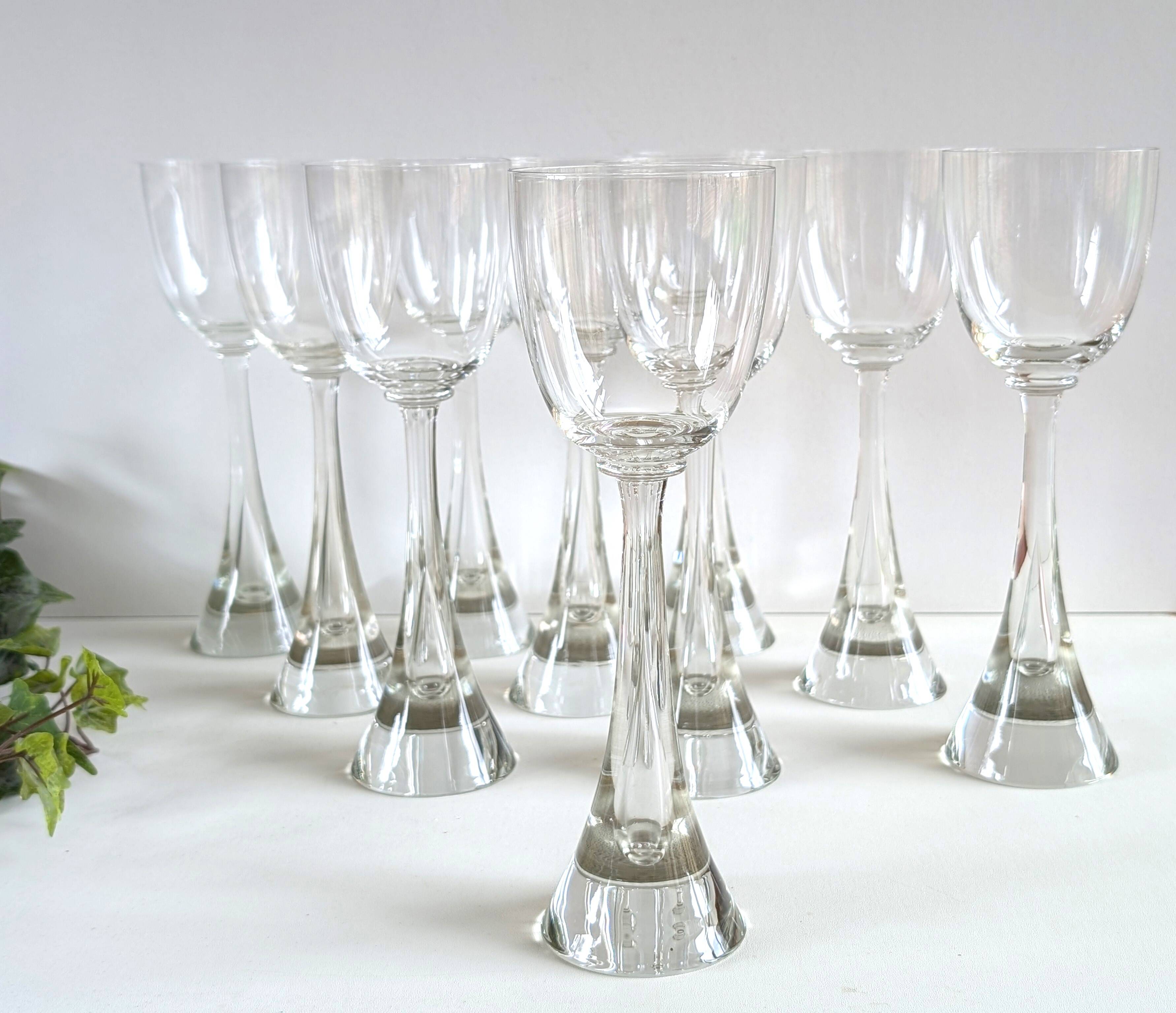 Set of 10 Flight water glasses from the 60s