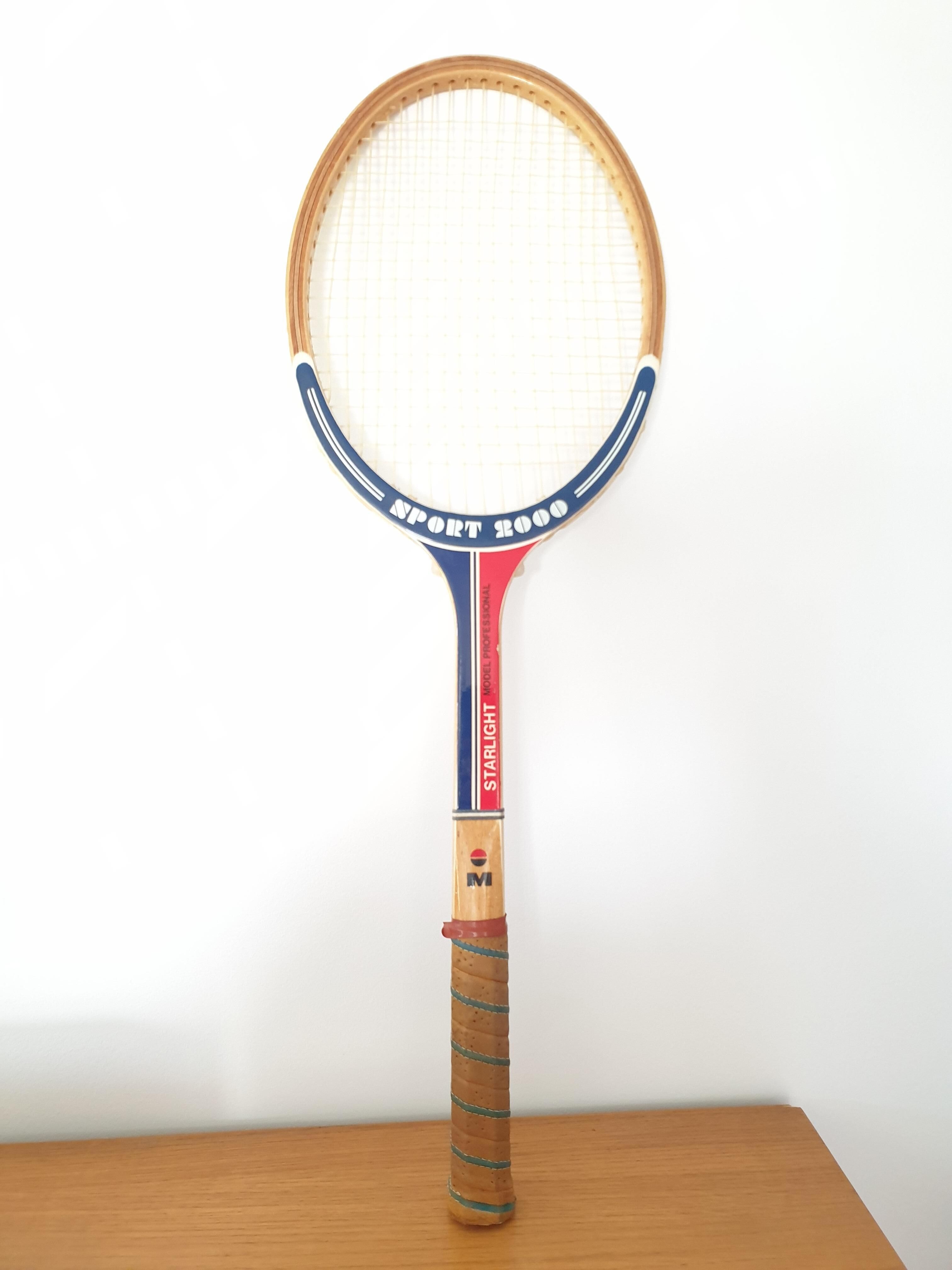 Vintage tennis racket sport 2000