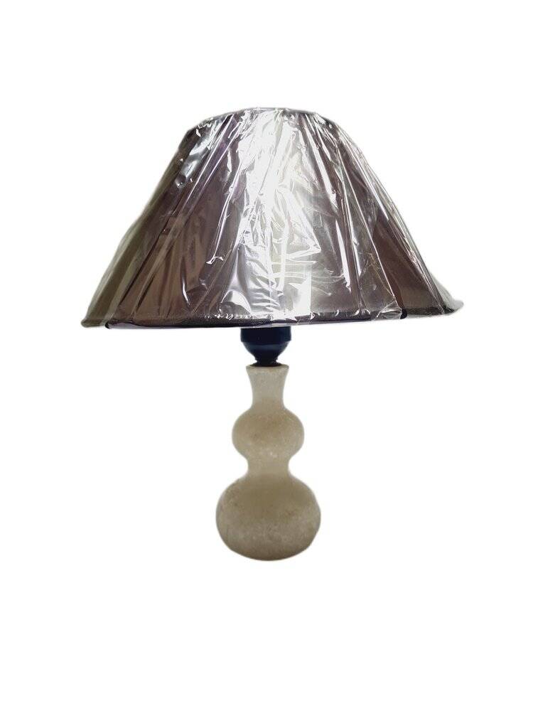 Art Deco alabaster bedside lamp, Belgium, 1950s