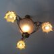Old Art Deco style chandelier in bronze 4 fires