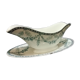 Creil and montereau sauce dish on porcelain sleeper signed, 19th century