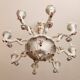 Large hand-painted gilded chandelier mangani ceramiche porcelain