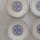4 Plates made of GIEN camaieu blue central pattern and rinses model ROUEN