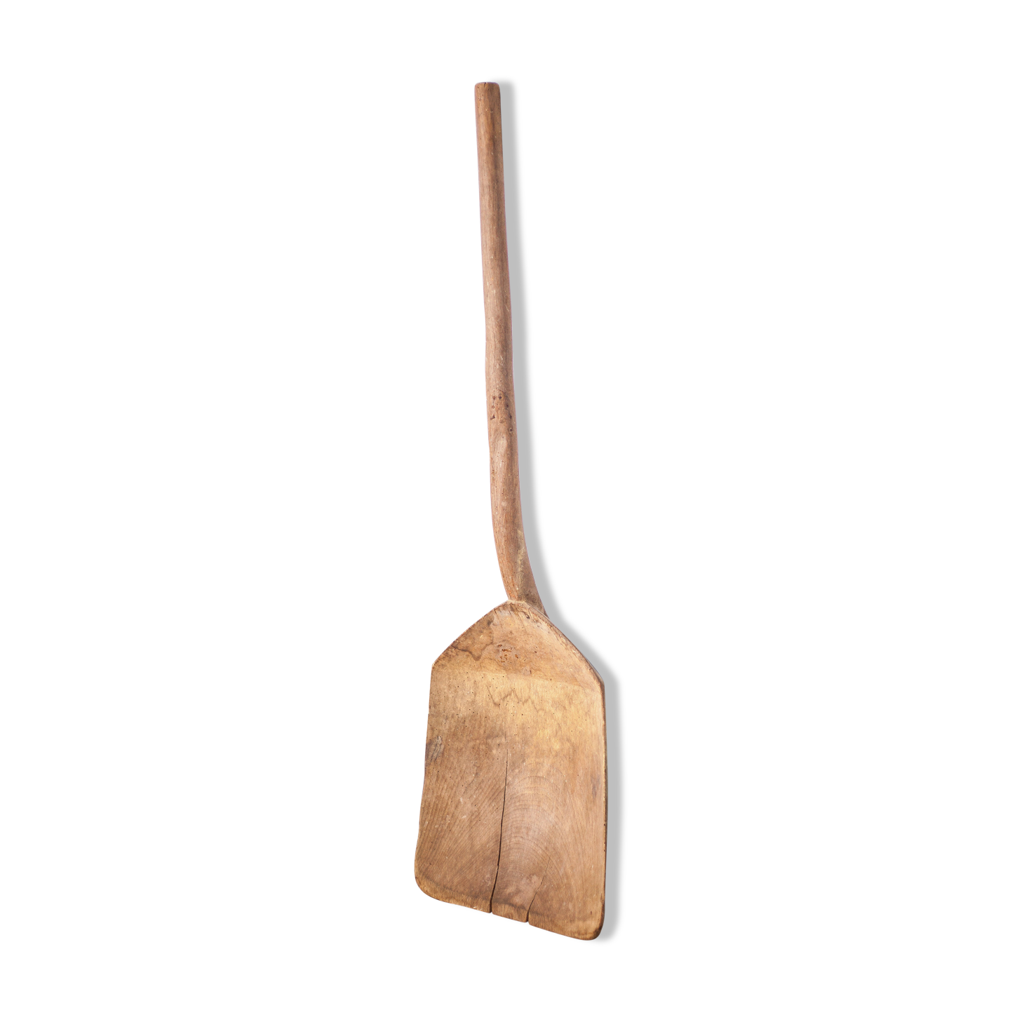 Old wood grain shovel, large wooden shovel, rustic, countryside, decoration