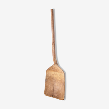 Old wood grain shovel, large wooden shovel, rustic, countryside, decoration