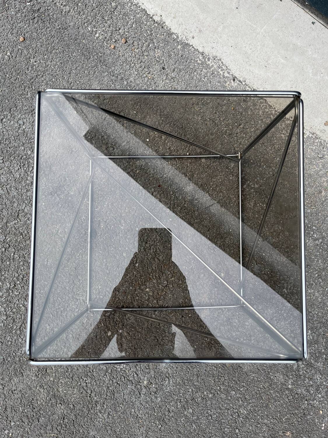 Max Sauze metal and glass cube