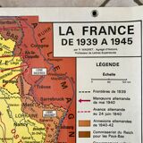 school map Librairie Armand Colin Reinhart and Wagret La France from 1939 to 1945 / 2nd GM 1970