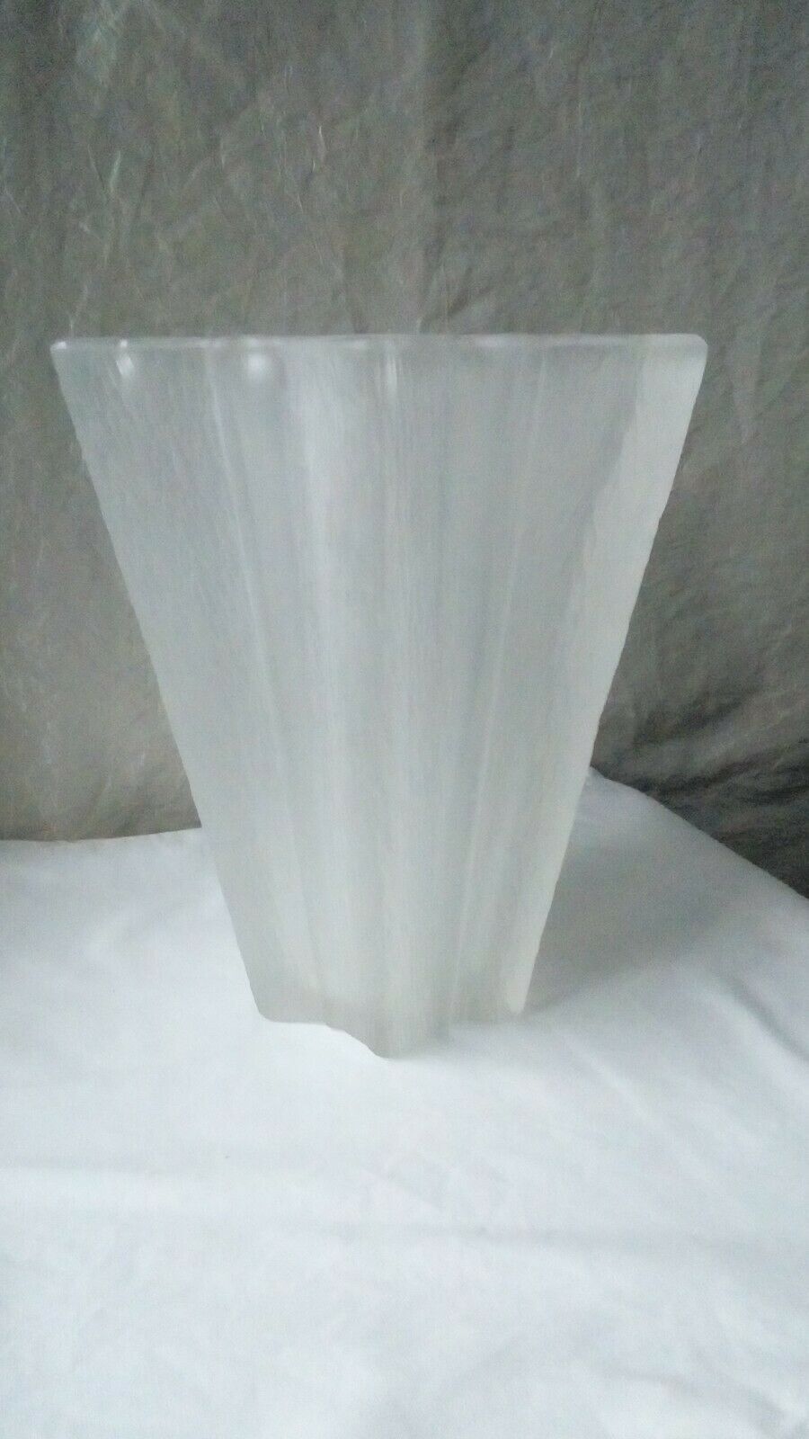 Compressed glass vase star shape art deco