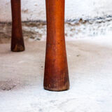 Oval cherry console table Model Babe by Vico Magistretti for De Padova Italia Year 1988