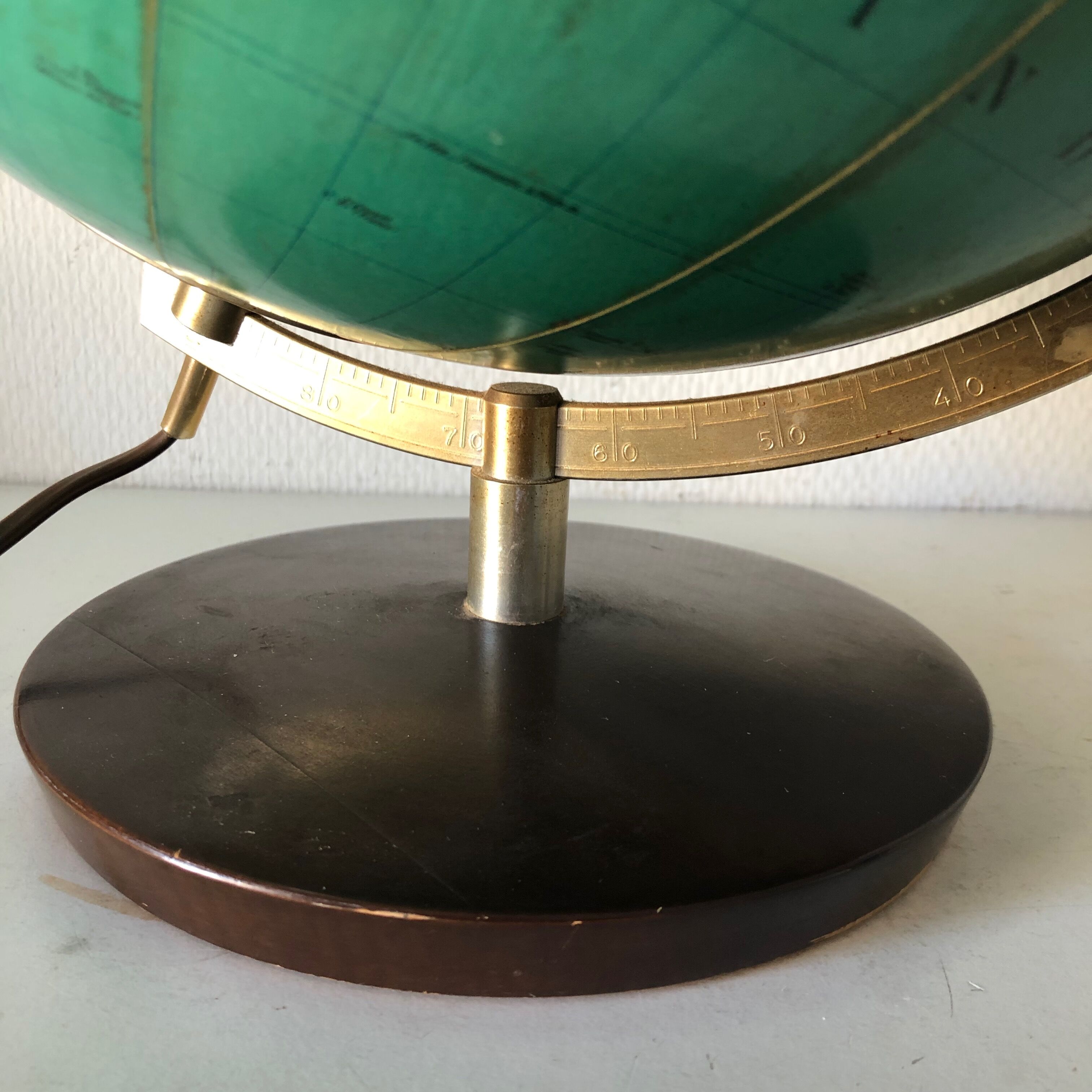 Large terrestrial globe PVC 42cm JRO Verlag vintage 1970