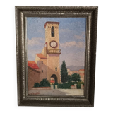 Landscape painting representing the south of France signed M. André