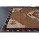 1970s vintage Turkish Oushak handmade wool cotton brown area rug 180x345