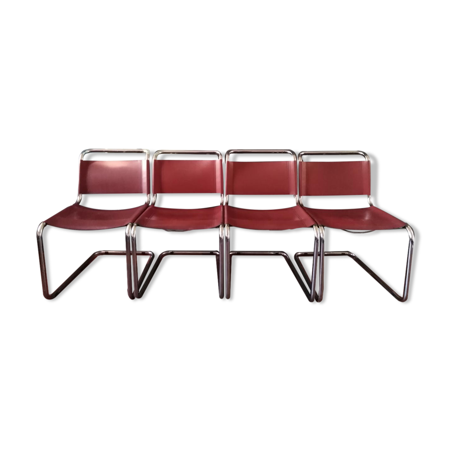 4 Marcel Breuer design chairs, model B33