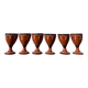 6 earthenware stemmed glasses / handcrafted ceramic work