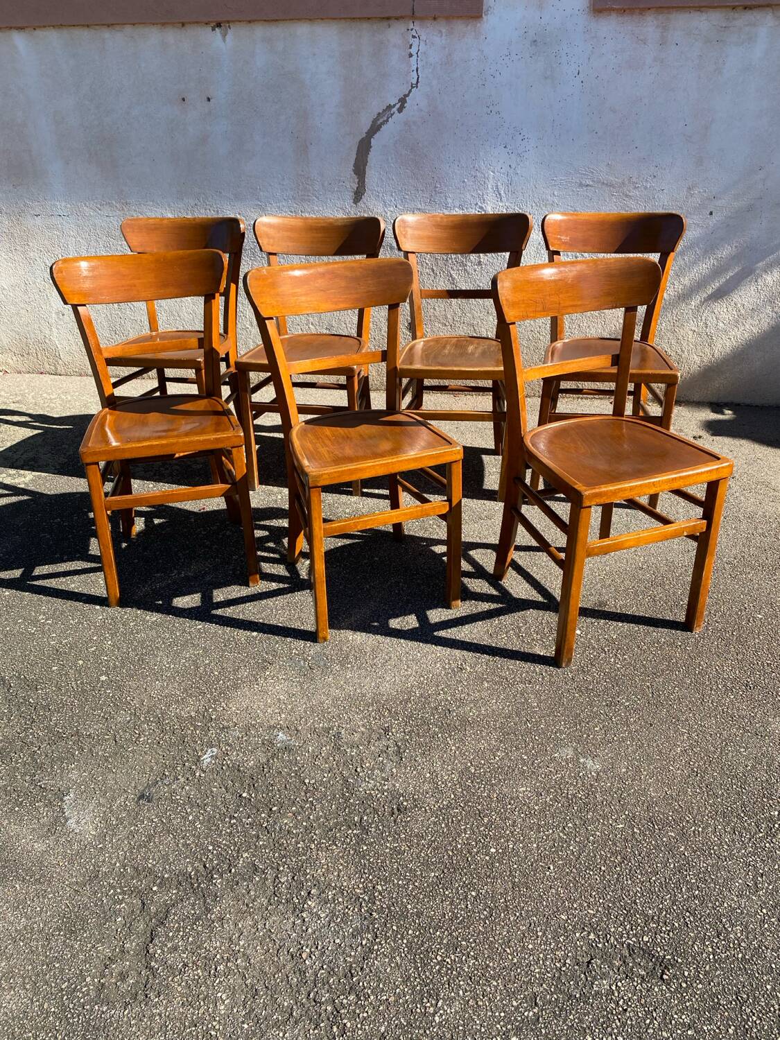 Set of 7 luterma bistro chairs
