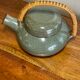 Glazed stoneware teapot