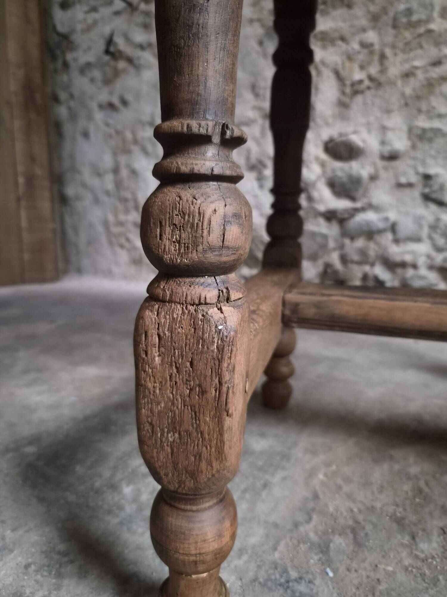 18th-century oak table / Small desk – Rustic French country table