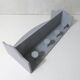 vintage grey painted wooden coat rack shelf