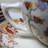 Sarreguemines tea service - Kyoto - antique 5 cups 6 saucers in Japanese style