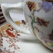 Sarreguemines tea service - Kyoto - antique 5 cups 6 saucers in Japanese style