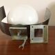 2 vintage wall lamps in stainless steel and opaline 70s
