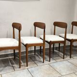 4 vintage Scandinavian teak chairs by Johannes Andersen 1960