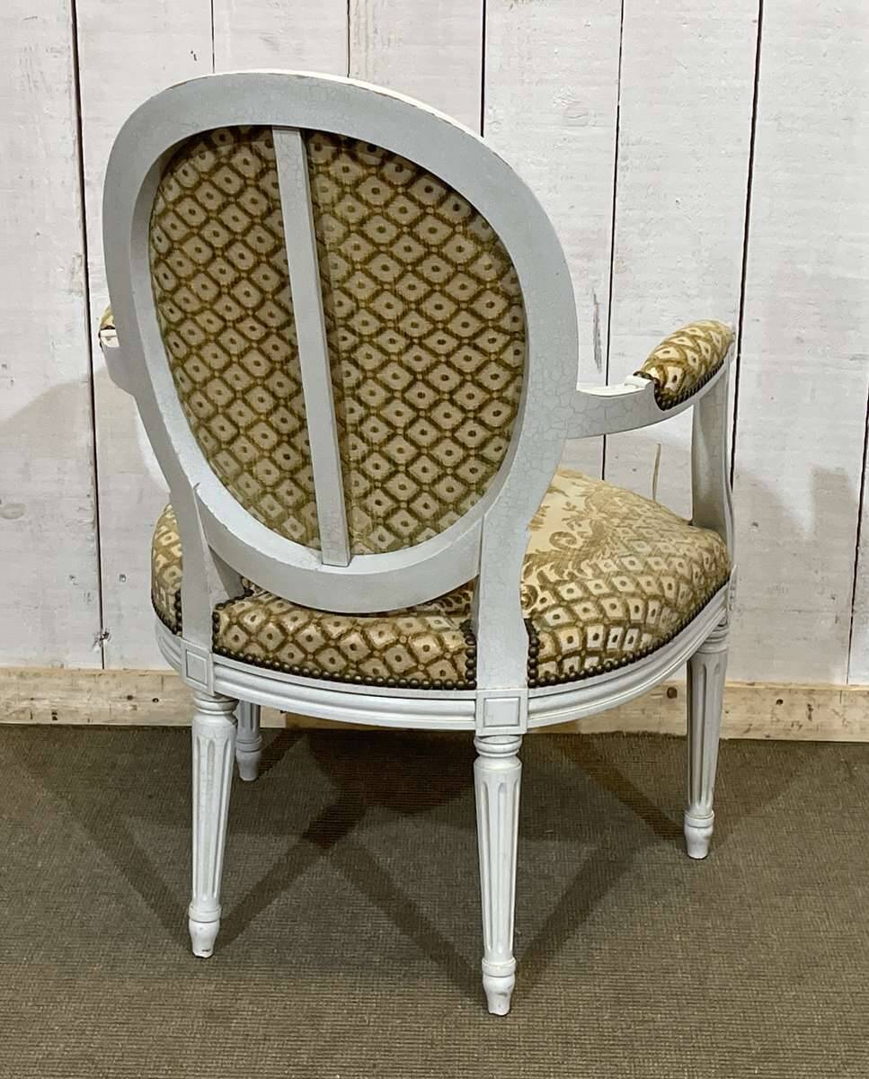 1970s Louis XVI style cabriolet armchair