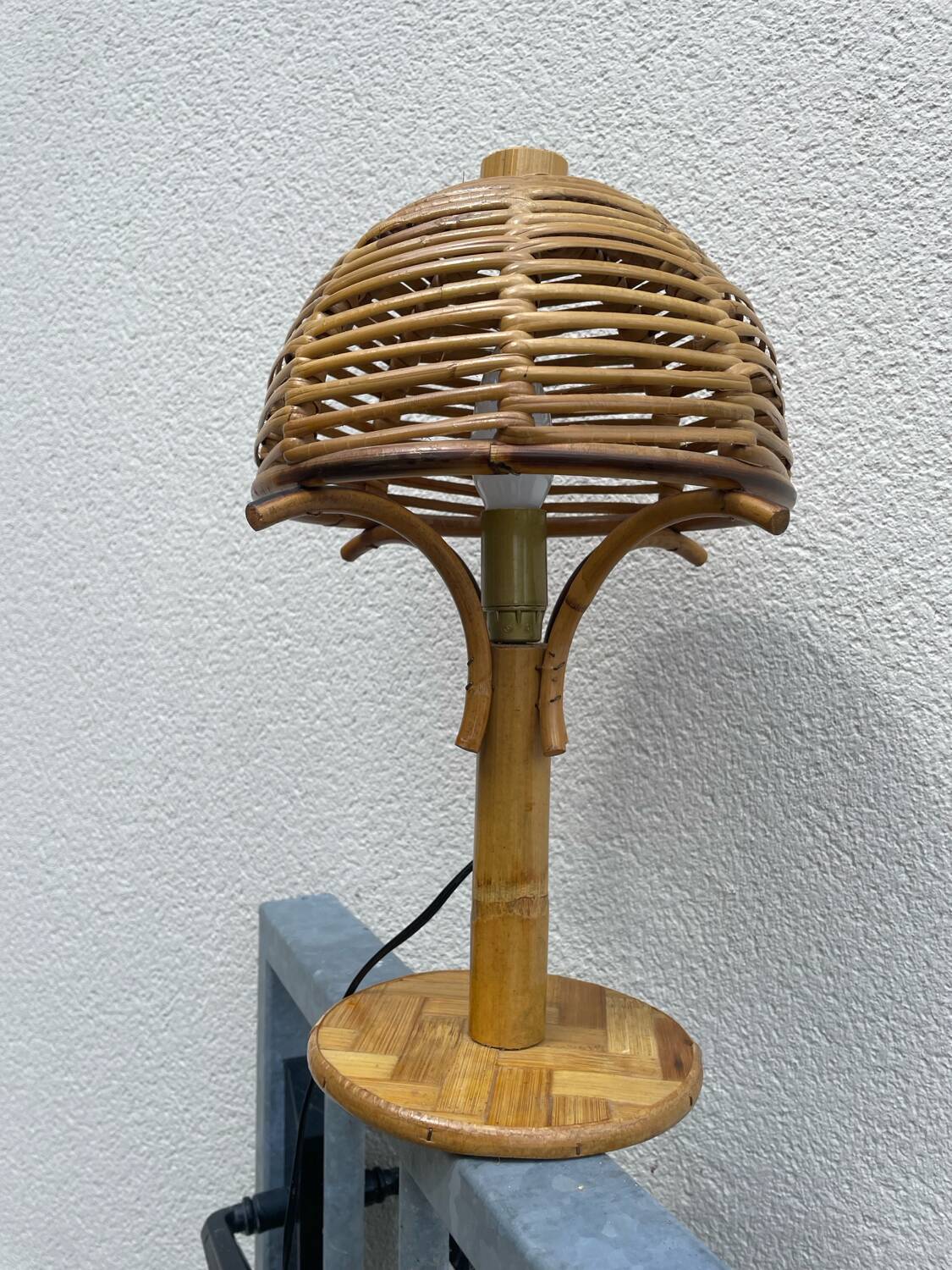Vintage rattan lamp