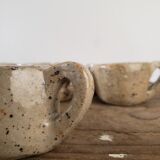 Service à café thé en grès façonné à la main
