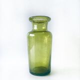 Blown and bubbled glass vase