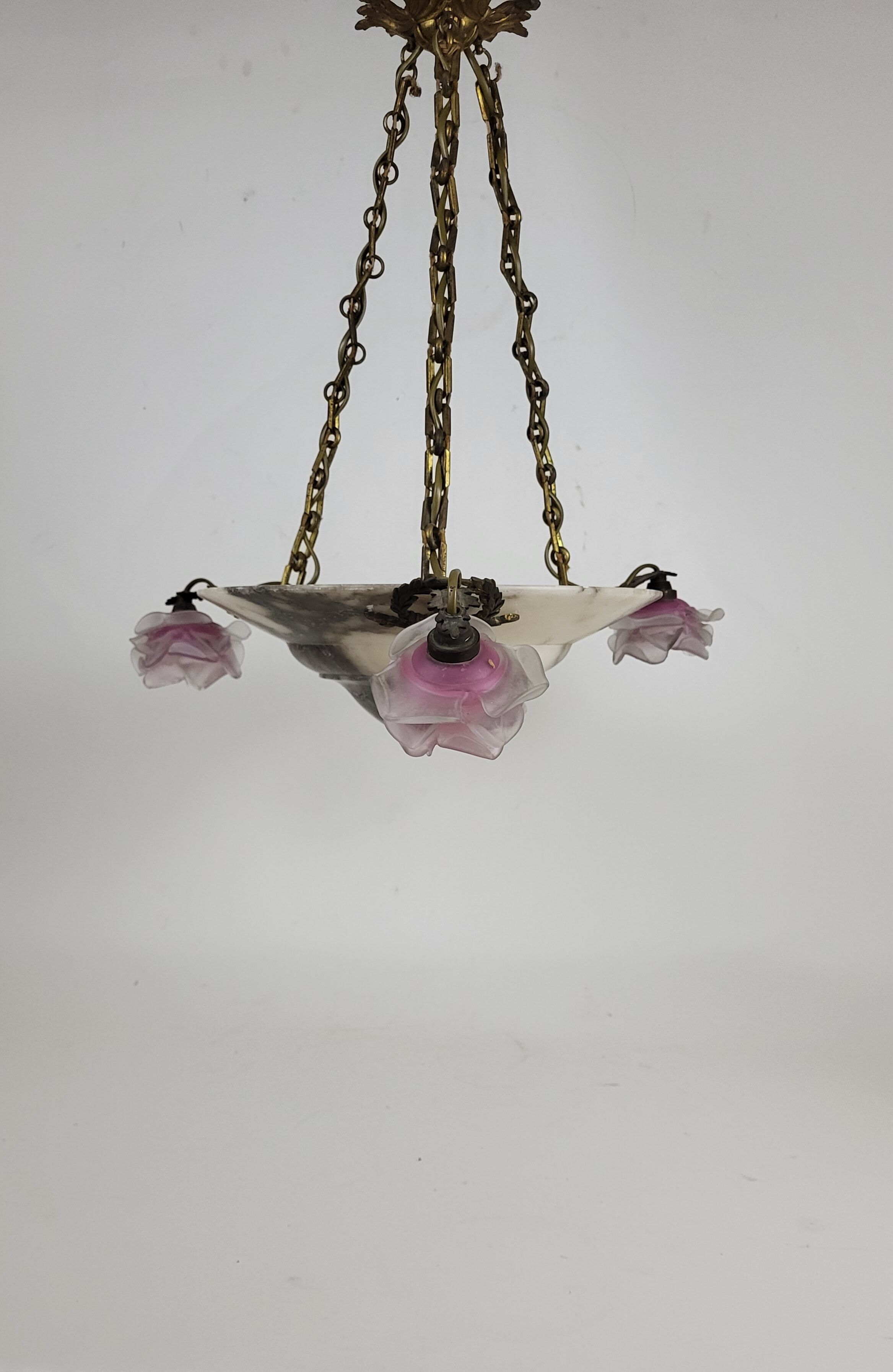 Art deco marble pendant chandelier