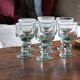 7 grands verres à vin soufflés vert d'eau